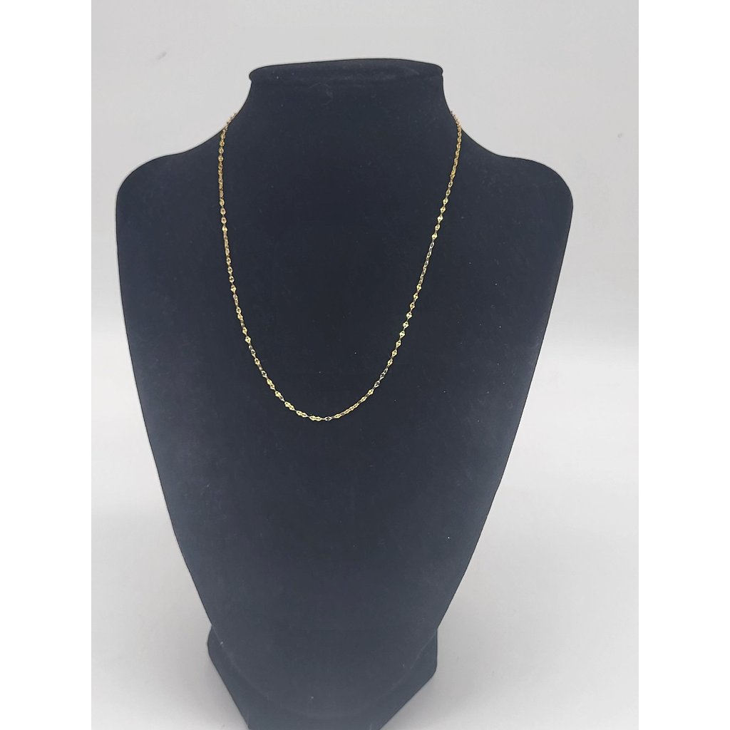 Caitlyn Minimalist Josephine Mirror Chain Necklace 925 Sterling Silver18k Finish